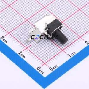 GT-TC102B-H090-L1 Tactile Switch Through hole,6.1x6.1mm Switch Single Pole Single Throw Round Button 2.5N Right Angle Insert - Product Image 1