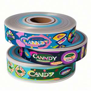 Rouleau de film de papier d'aluminium laminé en plastique automatique de qualité alimentaire 35mm personnalisé étanche à l'humidité pour bonbons, chocolat, sachet sushi, gelée - Product Image 2