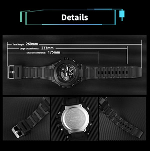 Montre de sport <span class=keywords><strong>numérique</strong></span> en caoutchouc lumineuse et étanche pour homme, style mode de luxe, <span class=keywords><strong>cadran</strong></span> 45 mm - Product Image 4