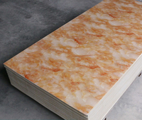 Feuille de marbre PVC UV imperméable, ignifuge et brillante pour la décoration intérieure, salle de bain, cuisine