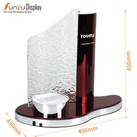 SUNYU Modèle personnalisé Casier à vin en acrylique avec base éclairée Glorifier de bouteille de LED Présentoir en surface polie