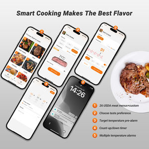 INKBIRD termometer BBQ INT-14-BW, Wifi <span class=keywords><strong>Bluetooth</strong></span> 4 Set <span class=keywords><strong>Probe</strong></span> makanan nirkabel - Product Image 2