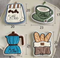 Neue Kaffee-Serie Handtuch zum Aufhängen Niedliches Dickes Saugfähiges Handtuch zum Aufhängen Cartoon-Taschentuch