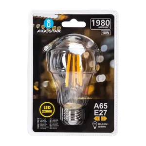 Lampadina LED a filamento A65 E27 18W - Efficienza energetica, luce calda e stile vintage, ideale per decorazione e - Product Image 3