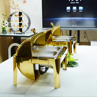 Réchaud de Buffet Professionnel de Luxe en Acier Inoxydable pour Hôtels, Restaurants, Banquets et Traiteurs