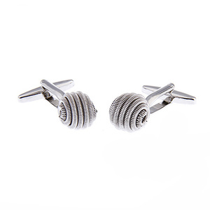 Venta al por mayor de plata Bola de primavera novedad gemelos Conjunto personalizado francé<span class=keywords><strong>s</strong></span> traje camisa corbata Clip joyería de moda negocios boda esmoquin - Product Image 2