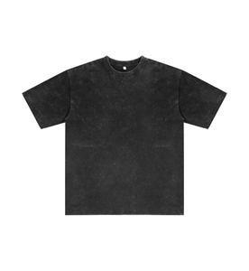 Stock DTG Drop Shoulder en blanco Digital de manga corta desgastado Vintage Uomo Pour Hommet camisetas lavado ácido camisetas para hombres - Product Image 6