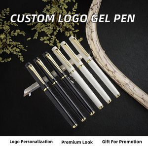 Özel Logo Baskılı 0.5mm Lüks Jel Kalem İş Ofisi Promosyon Hediyesi Konferanslar İçin İmza Kalemi Plastik Malzeme - Product Image 3
