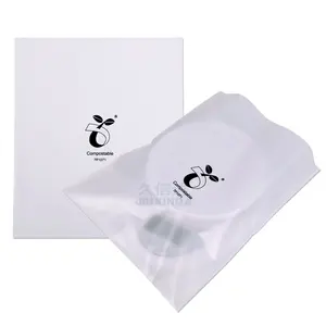 Custom Logo Biologisch Afbreekbare Verpakking Clear Plastic Platte Open Poly Bag Voor Telefoon Accessoires