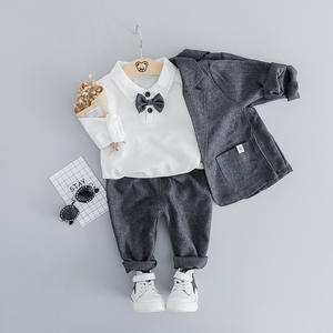 Conjunto de Ropa Formal para Bebé Niño, Traje de Caballero con Lazo, Ropa para Niños Pequeños, Traje de Cumpleaños, Ropa Escolar - Product Image 1