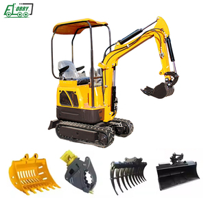 Mini-excavatrice sur chenilles hydraulique ELORRY EL18 à cabine haute, petite pelleuse sur chenilles - Product Image 1