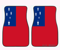 Tapis de sol de voiture avec drapeau de Saint-Martin, tapis de sol de voiture antidérapants, accessoires automobiles universels