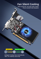 Carte graphique TISHRIC SZMZ G210 1GB DDR3 PCI-E X16 64 bits pour PC multimédia de bureau à domicile