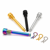 Vis de frein à disque hydraulique pour vélo en titane TC4 GR5 M4 x 30 mm sur mesure OEM avec clip à ressort en acier au carbone