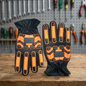 Guantes de Seguridad de PU con Reducción de Impactos, Dedos con Textura de Microdiamantes en Relieve, Resistentes a la Abrasión, Puño Reforzado, Nivel de Protección Contra Impactos 2 - Product Image 5
