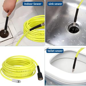 Kit de nettoyage de canalisations pour nettoyeur haute pression <span class=keywords><strong>Karcher</strong></span> K2/K3/K4/K5/K6/K7, pistolet à gâchette, 5800 PSI, tuyau de nettoyage des drains - Product Image 4