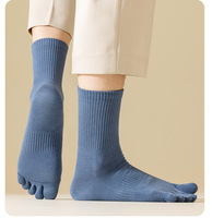 Chaussettes en coton personnalisées pour femmes, antibactériennes, pour yoga et pilates, respirantes, absorbant la transpiration, chaussettes à cinq doigts, OEM ODM