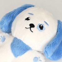 Peluches interactives promotionnelles en gros, chien bleu en peluche, 10 cm, petite taille, jouet animal en peluche chiot