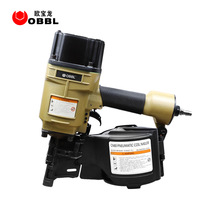 OBBL 15 Pneumatic Coil Nailer 300-Capacity Air Framing Nail Gun 25-80mm Alat Paku Pneumatik untuk Konstruksi Kayu, Pallet, dan Furnitur, Berbahan Paduan Seng