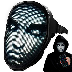Masque de déguisement en plastique à commande par application Bluetooth électrique, masque de visage Colplay, masque intelligent lumineux LED <span class=keywords><strong>pour</strong></span> <span class=keywords><strong>Halloween</strong></span>, masque d'<span class=keywords><strong>horreur</strong></span> de célébrité - Product Image 1
