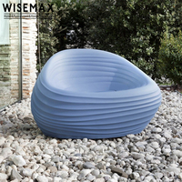 WISEMAX – meubles d'extérieur modernes, chaise de loisirs ronde en fibre de verre, pour piscine, jardin, hôtel