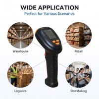 Escáner de Código de Barras QR 2D Inalámbrico A129, Tipo Pistola, con Pantalla LCD, Alta Precisión, para Punto de Venta, Logística y Control de Inventario