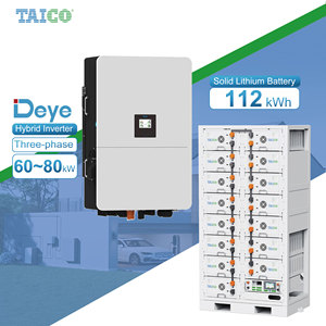 Stockage d'énergie commercial et industriel haute capacité 200 kWh, 60 kW, 80 kW, 100 kW, onduleur hybride solaire triphasé haute tension Deye - Product Image 1