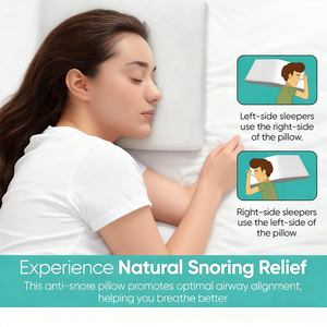 Nouvel oreiller de couchage latéral en mousse à mémoire de forme Oreiller anti-ronflement ergonomique adapté aux personnes souffrant de ronflement et de troubles respiratoires - Product Image 4
