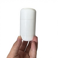 Tube de déodorant biodégradable en plastique de 15 ml et 50 ml, vide, rond, avec bouchon à vis, pour stick anti-transpirant