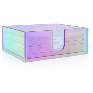 Rainbow Acrylic Display Box Iridescent Acrylic Display For Home Bar Organizer Office Supplies