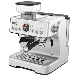 Aifa 2 en 1 Machines à café expresso et moulin à grains Nouveau style rétro Machine à café portable 20 bars avec fonction d'échauffement - Product Image 3