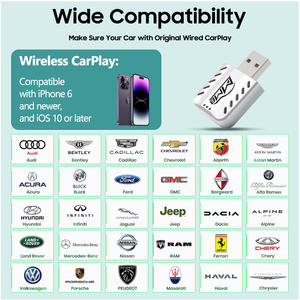 MMB CP2 Adaptateur Carplay portable Adaptateur Plug and Play sans fil pour Mercedes Audi <span class=keywords><strong>Auto</strong></span> AI Box pour Android Cars Car Usb Dongle - Product Image 5