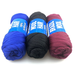 Afro Brazilian Wool Hair Africa <strong>Locs</strong> Low Temperature Flame Retardant Synthetic for Braiding Crochet Braids Hair 70g 23 Meters - Product Image 2