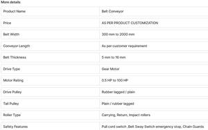 Sistema de Cinta Transportadora de Caucho/PVC de Alto Rendimiento, Resistente al Fuego y al Calor, para Manejo Eficiente de Materiales en Almacenes - Product Image 4