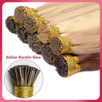 Ekstensi Rambut Nano Tip Remy I-TIP Henan Berkualitas Tinggi Grosir, 100% Rambut Asli Dapat Di-Perm