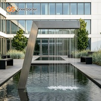Rideau d'eau en acier inoxydable pour jardin, personnalisable en usine
