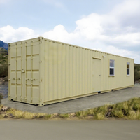 Maison préfabriquée en conteneur maritime de style américain durable de 40 pieds, écologique, résistante au feu, atelier, cuisine, salle de bain