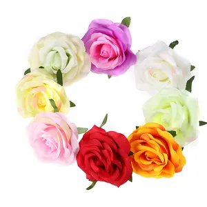 HT130 good quality artificial big flower head artificial rose weeding for wedding party event decoration