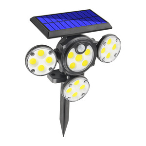 IP68 Solar Wall Lamp With Motion <b>Sensor</b> Waterproof Sunlight Floor Lamp Garden Decoration Courtyard Street Solar <b>Lights</b> Outdoor - Product Image 1