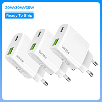Chargeur rapide USB-C GaN 20W PD 3.0 PPS avec câble TPE Type C vers Type C de 1,2 m pour iPhone 17 16 15 Samsung Galaxy S26 S25