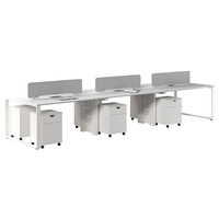 Poste de travail de bureau moderne, mobilier de direction, bureaux avec cloison et tiroirs, ensemble de meubles en gros