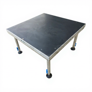 Plateforme de scène modulaire portable en aluminium personnalisée, modèle GEST 6082-T6, hauteur réglable, contreplaqué antidérapant de 18 mm, concert, mariage - Product Image 1