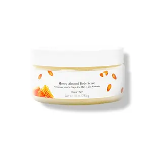 Private Label Natural 100% PURE Honey Almond soften skin rejuvenating Sea Salts Exfoliating Body Scrub