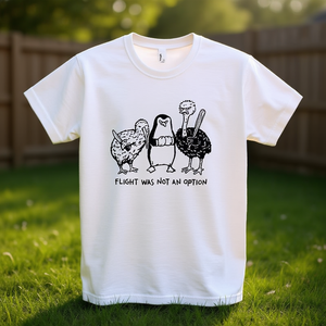 Camiseta Tough Decision blanca unisex, camiseta promocional - Product Image 3