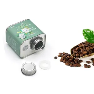 Lattine di tè di caffè in metallo di lusso ecologiche personalizzate in acciaio inossidabile imballaggio alimentare chicchi di caffè possono scatola di latta