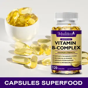 Helpt Voedingssupplement Voor De Gezondheid Van Het Zenuwstelsel 120Pcs Vitamine B-Complex Capsule Oem Odm-Capsule