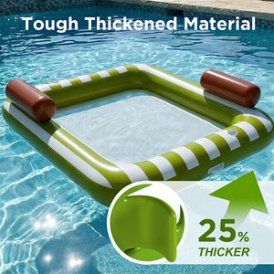 Wholesale Large <b>Inflatable</b> Pool Float Hammock for Adults Sun <b>Bathing</b> Tanning Mesh Raft Lounger Beach Lake Party Gift Green - Product Image 4