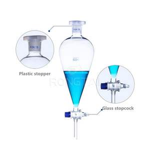 Corong dudukan kaca laboratorium kongtai manufaktur Tiongkok 500ml pemisah corong kaca industri - Product Image 4