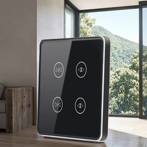 DUOMEI İngiltere/ab akıllı uzaktan Wifi çift perde duvar anahtarı 16A alüminyum <span class=keywords><strong>PC</strong></span> dokunmatik Panel ses kontrolü Google Alexa ev akıllı yaşam - Product Image 3