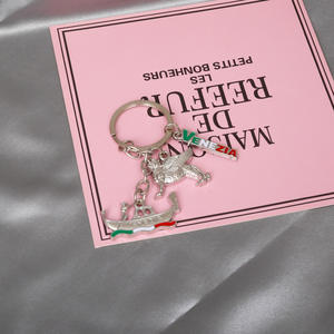 Porte-clés en métal de <span class=keywords><strong>Venise</strong></span>, alliage émaillé, souvenir culturel italien, tour Eiffel, gondole, lion ailé, cadeau touristique - Product Image 5